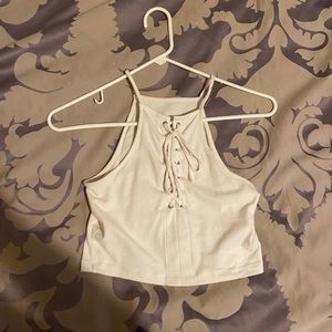 Small white crop top